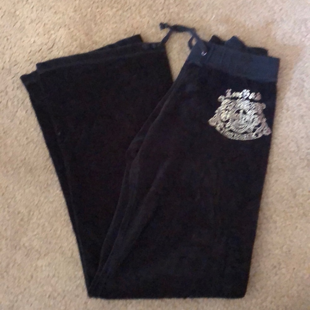 Juicy Couture black velour pants